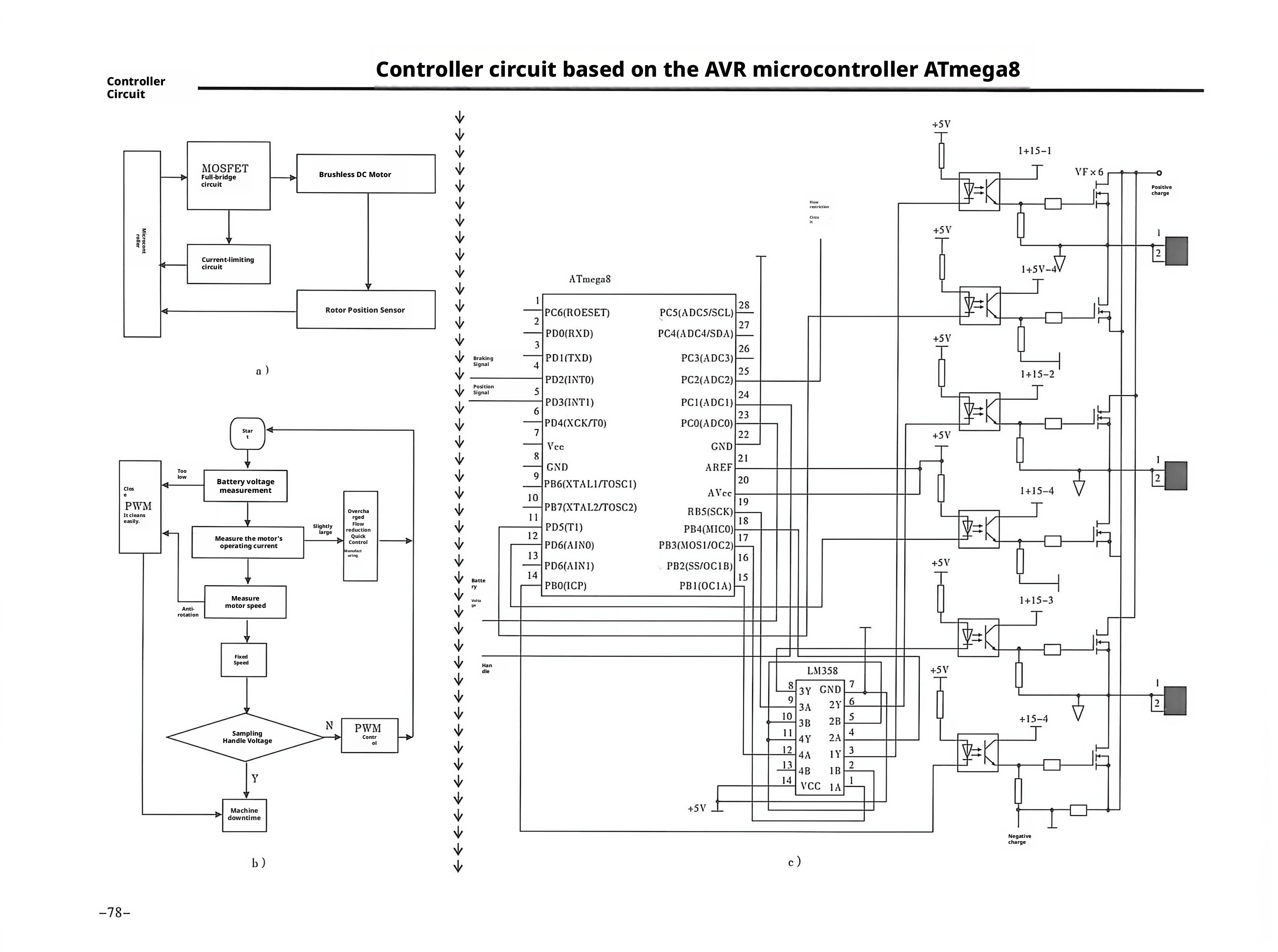 以AVR单片机ATmega8为核心的控制器电路图