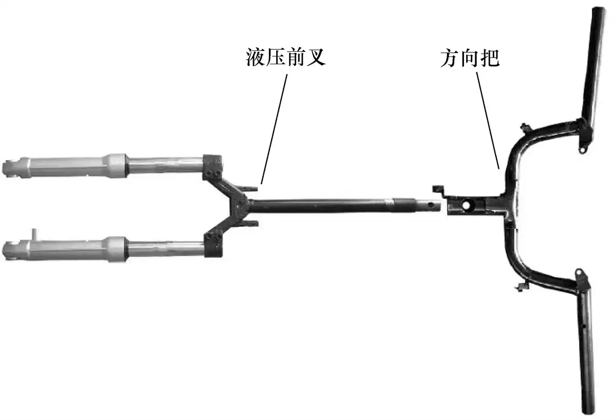 方向把和液压前叉实物结构