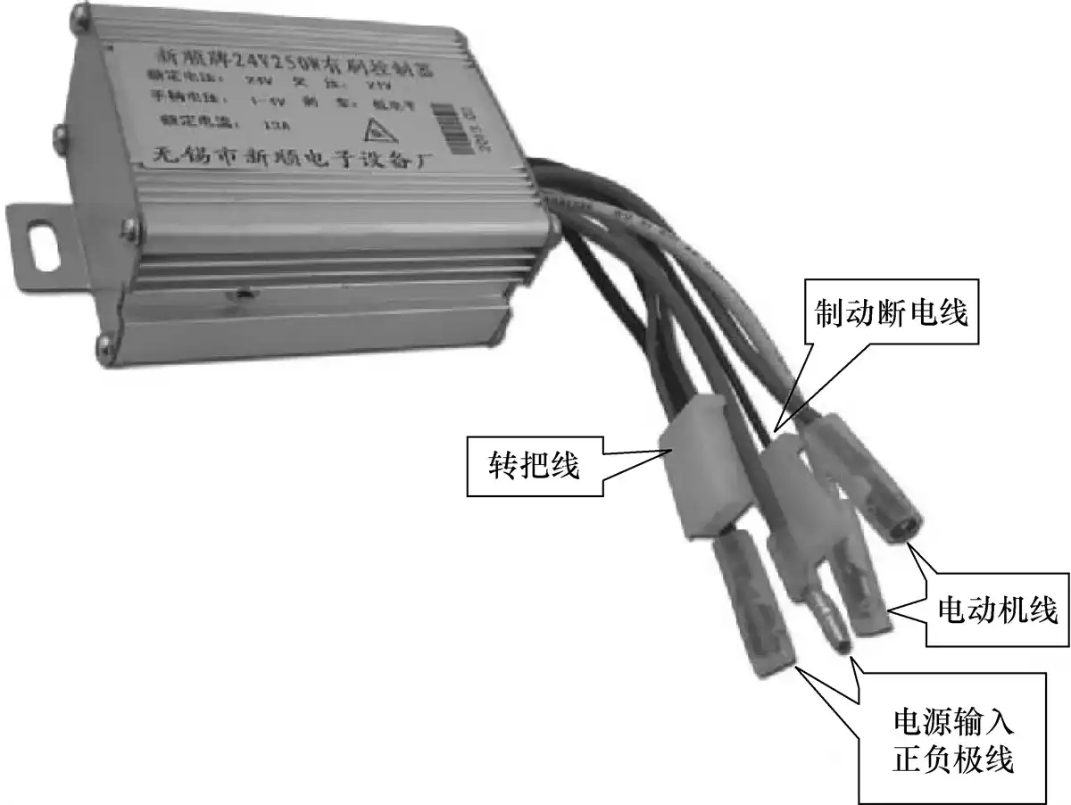 有刷控制器外形实物及各插接件