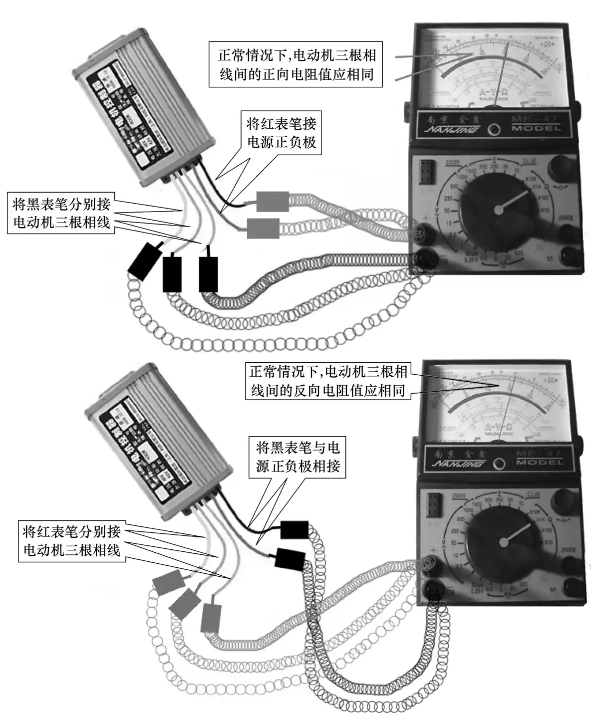 检测无刷控制器操作方法示意图