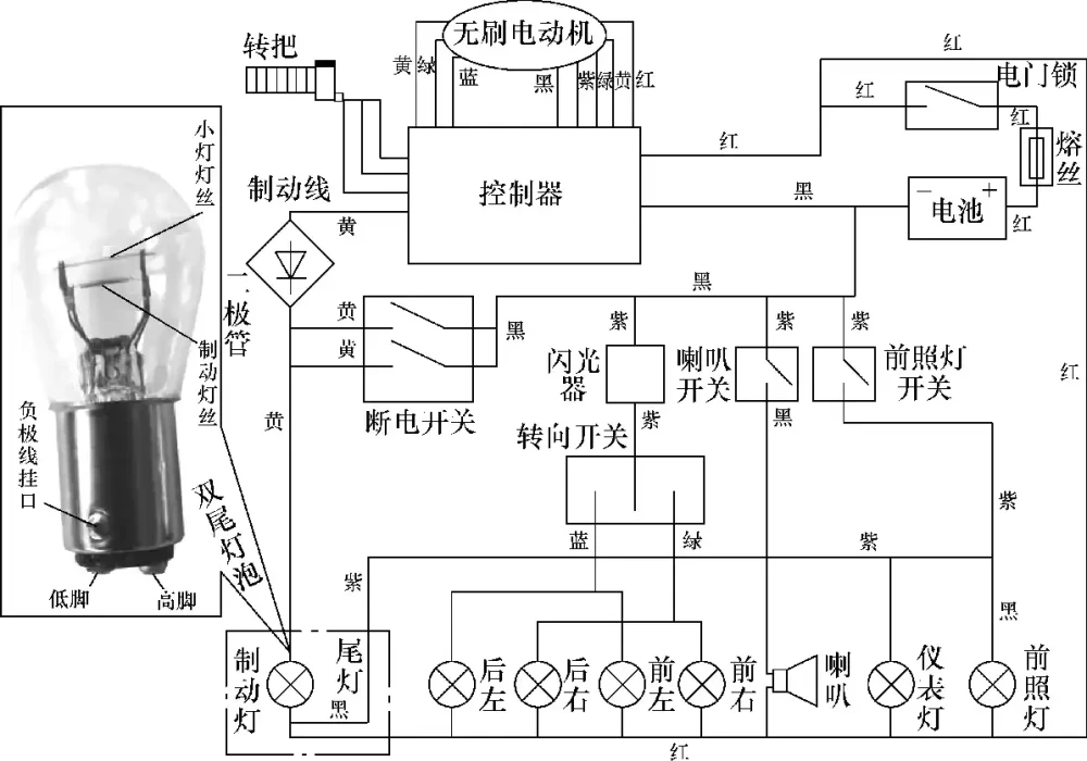 典型电动自行车电气原理